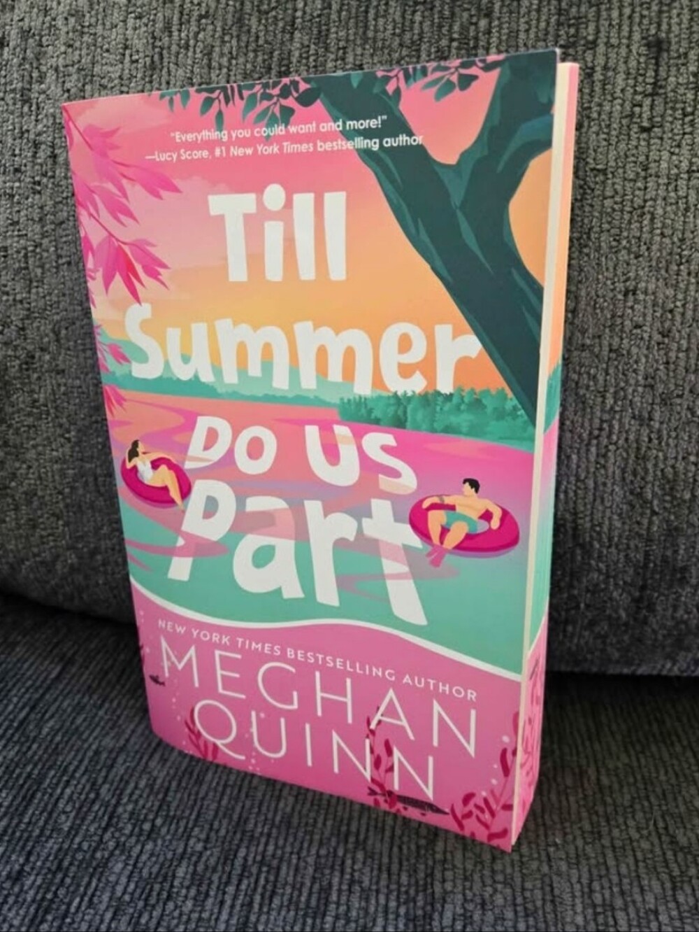 Till Summer Do Us Part  By Meghan Quinn— Bright Pink & Teal Paperback
